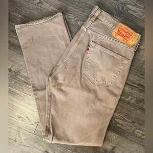 Levi’s 501 original mens button fly jeans size 34x34 khaki beige